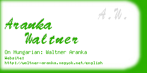 aranka waltner business card
